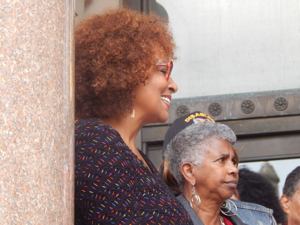 Gill, left, with Assemblywoman Cleo Tucker.