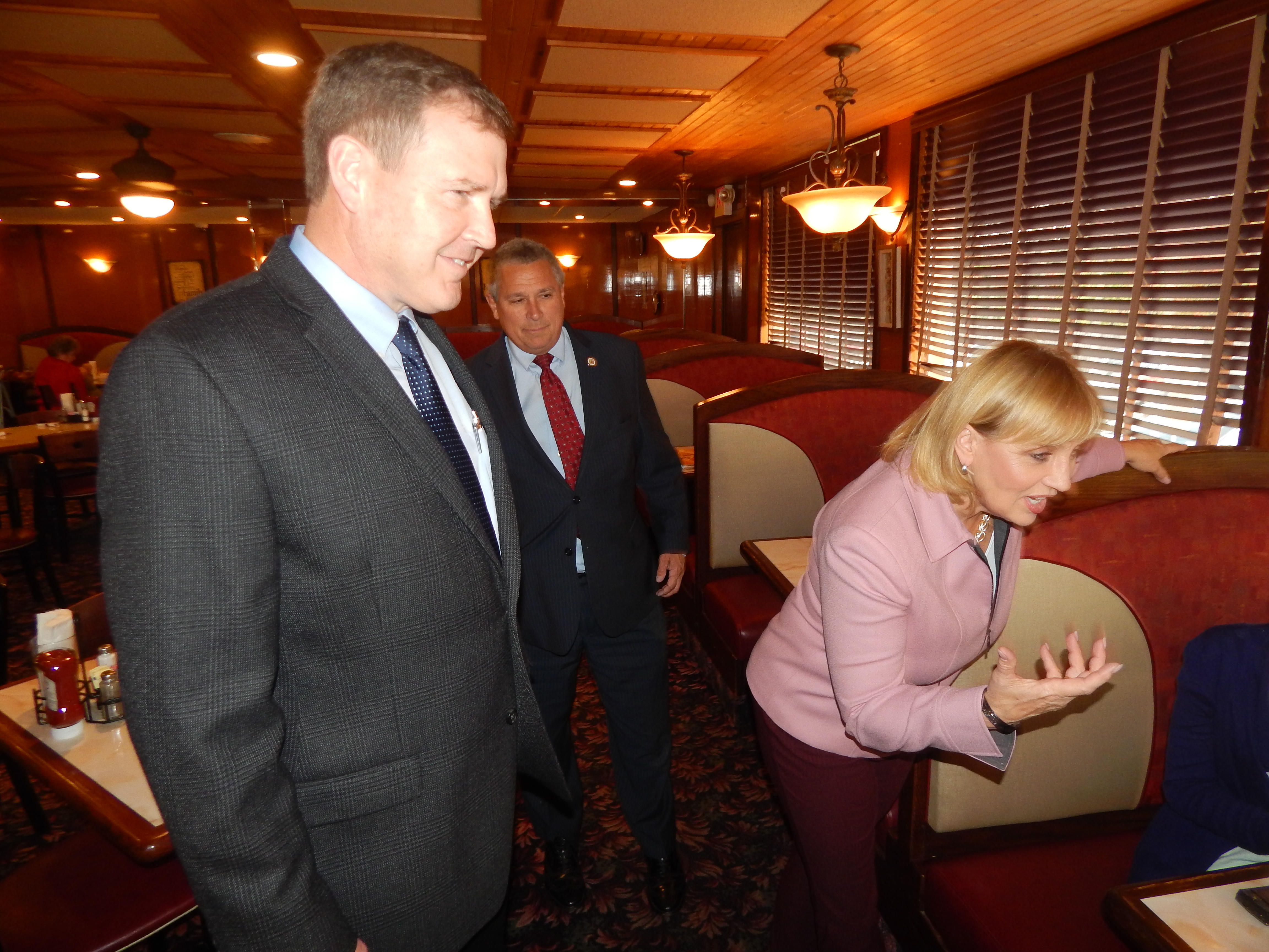 Bateman and Doherty campaigning in the final days of Election 2017 with Guv nominee Kim Guadagno.