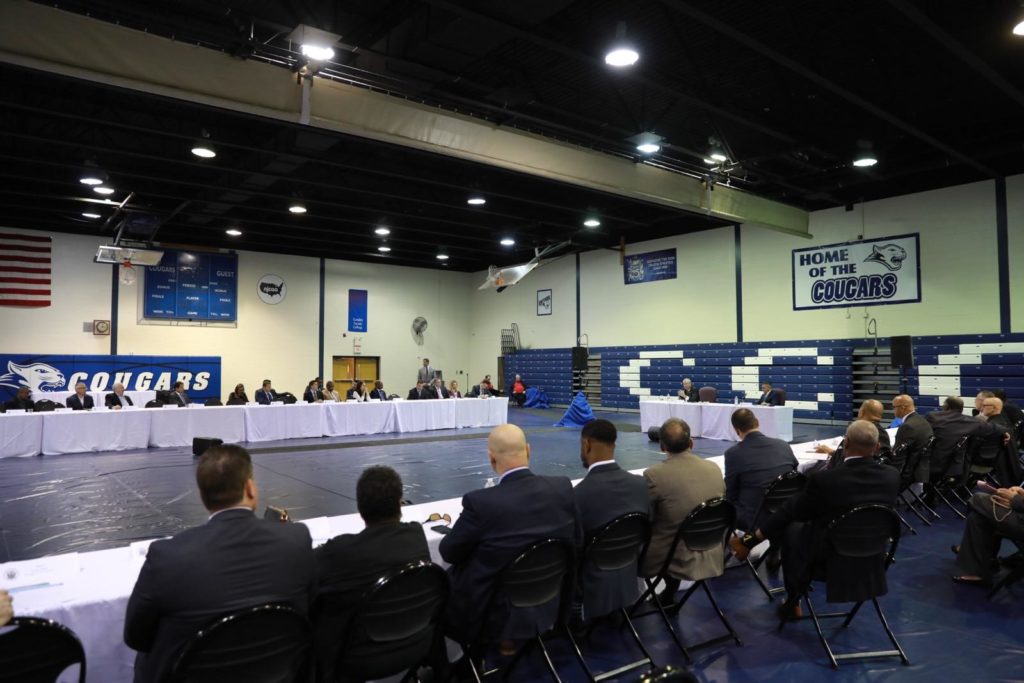 46 elected officials from counties in southern New Jersey attended a budget briefing delivered by NJ Governor Phil Murphy.