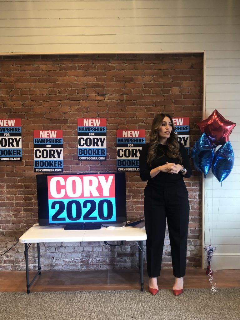 Senator Teresa Ruiz traveled to New Hampshire to meet with local Latino leaders in Nashua to generate support for Cory Booker's 2020 Presidential campaign.