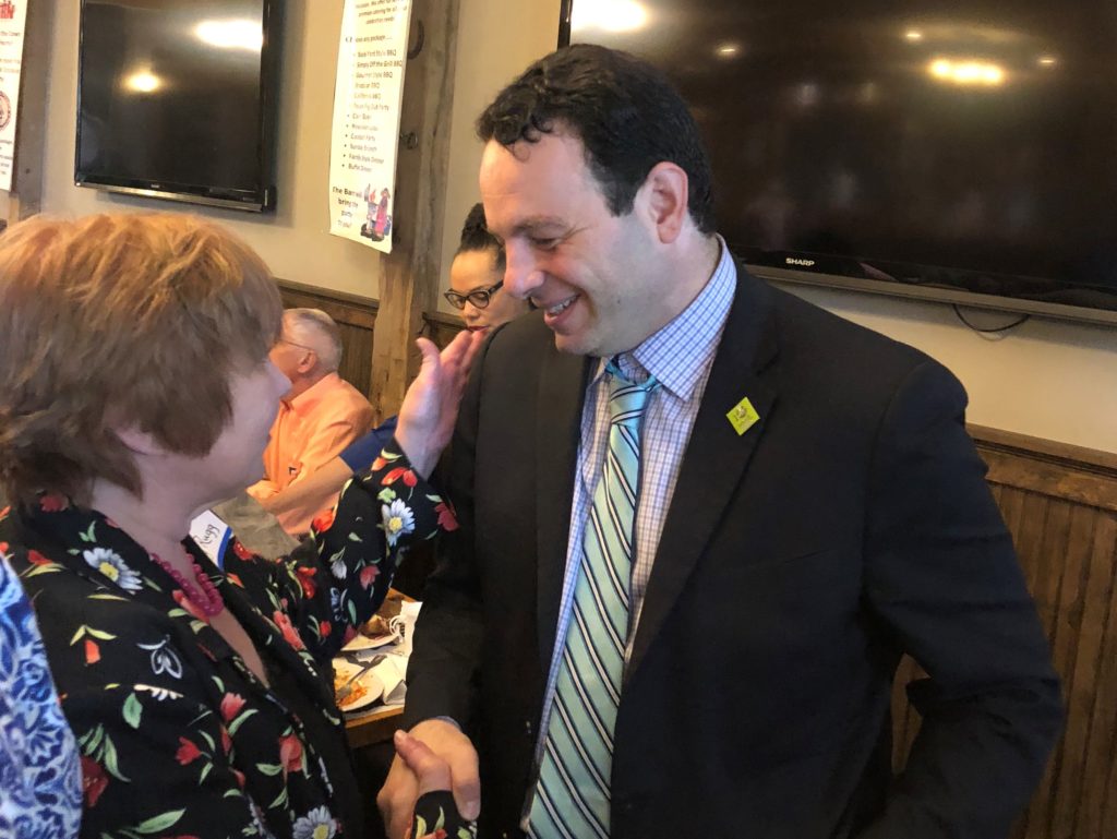 Paterson Mayor Andre Sayegh attended a fundraising event in Morris County and said that both the city and county are on parallel tracks to reinvent themselves and write great narratives.
