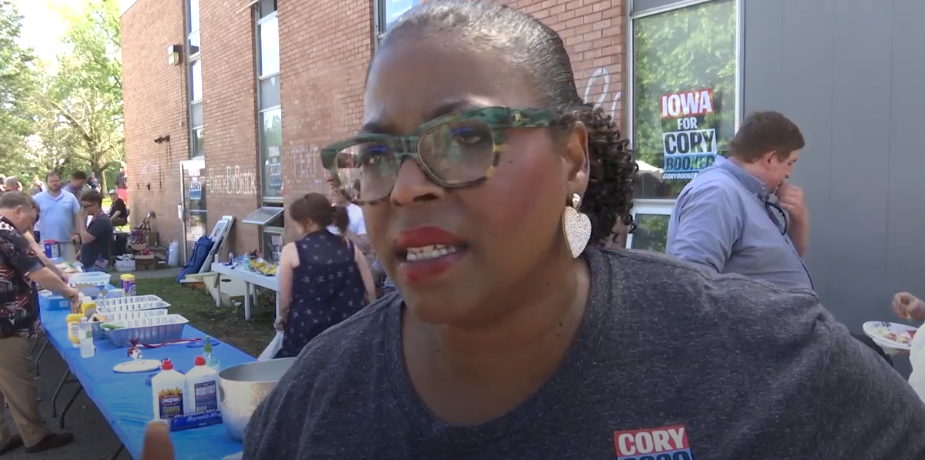 U.S. Senator Cory Booker’s 100-year old Aunt Alma was among the revelers at a Memorial Day barbecue for the 2020 presidential candidate.