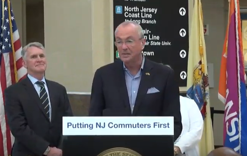 In a ceremony at Frank R. Lautenberg Rail Station in Secaucus, Governor Phil Murphy slammed former Gov. Chris Christie's decision to stop the ARC (Access to the Region’s Core) tunnel project from moving forward. The ARC tunnel was a dream of the late Senator Lautenberg.