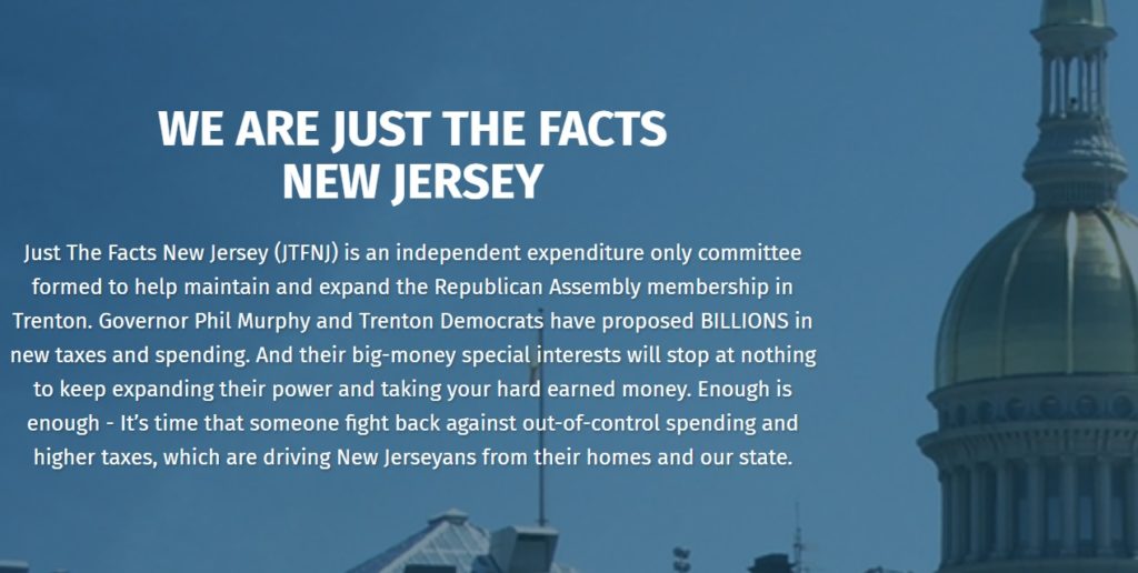 Paperwork will be filed with the NJ Election Law Enforcement Commission (ELEC) this week forming Just The Facts New Jersey, Inc. (JTFNJ), an independent expenditure only committee aimed at helping to maintain and expand Republican Assembly membership in Trenton.