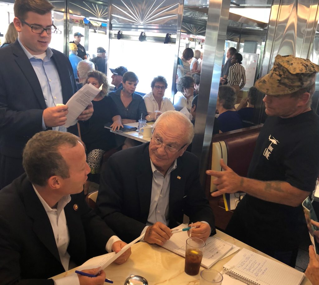 Insider NJ's Fred Snowflack reports on a recent informal town hall held by Rep. Josh Gottheimer at the Blairstown Diner in Warren County, where he spoke with constituents about impeachment, immigration, gun control and other topics.
