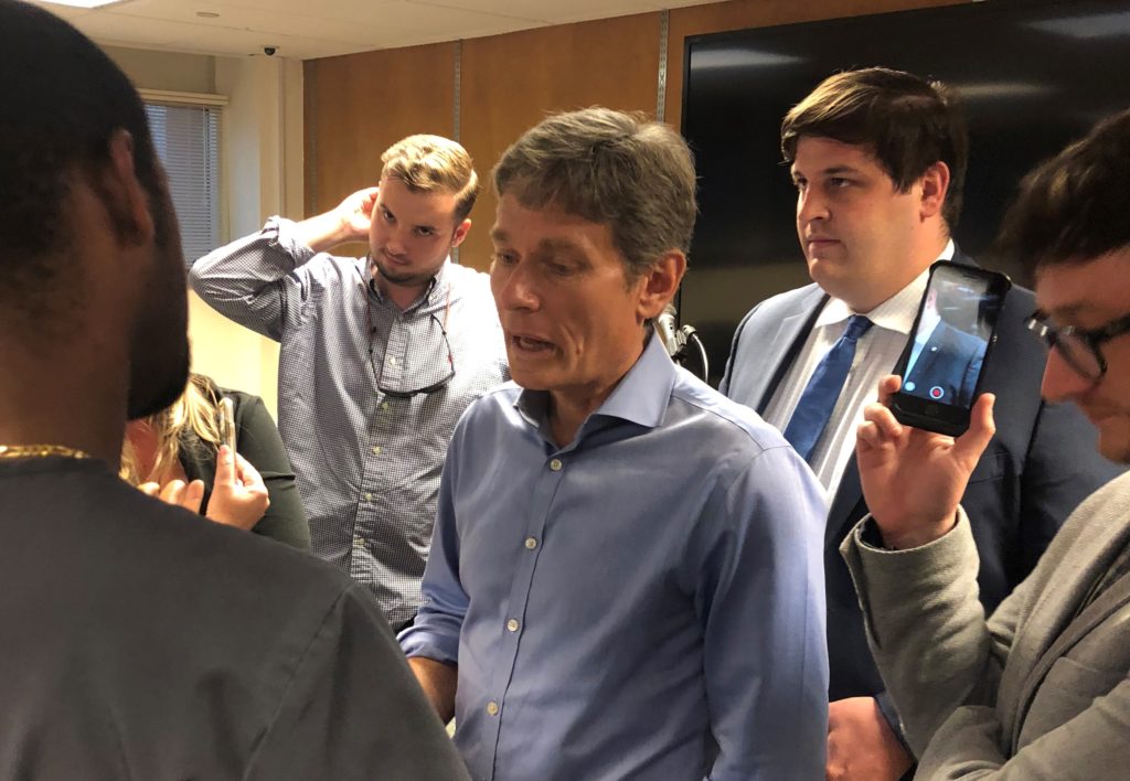 Insider NJ's Fred Snowflack reports on Rep. Tom Malinowski's recent work time event where he addressed what he called fundamental questions to a jam-packed room of more than 100 in the Summit town library.