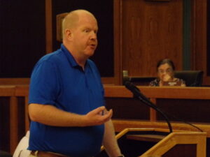 Running on the Republican ticket for Bridgewater Town Council, emergency medical responder Tim Ring spoke out against the scale of the proposed 202/206 development.