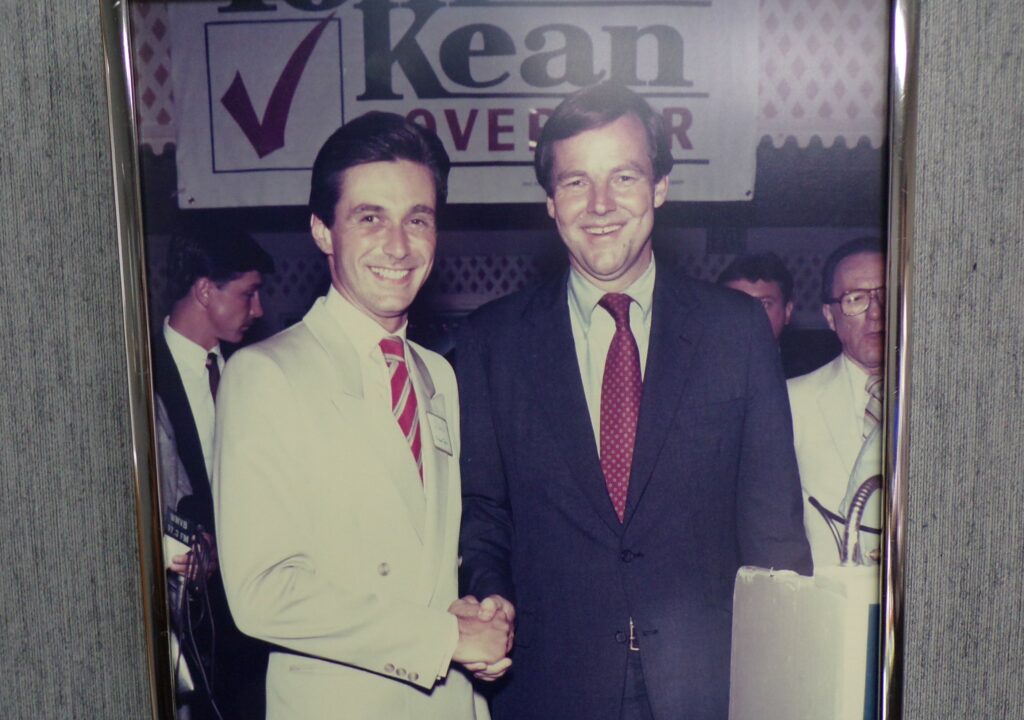 Michael Testa, Sr., with former Governor Tom Kean.