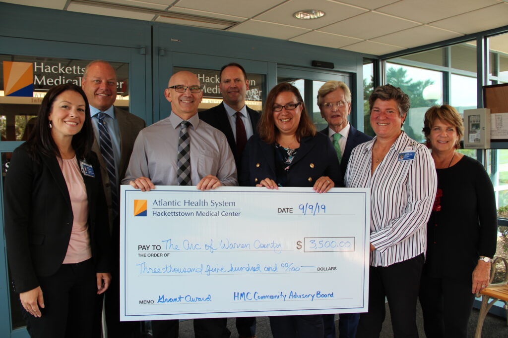 The Arc of Warren County Receives a Grant from Atlantic Health System