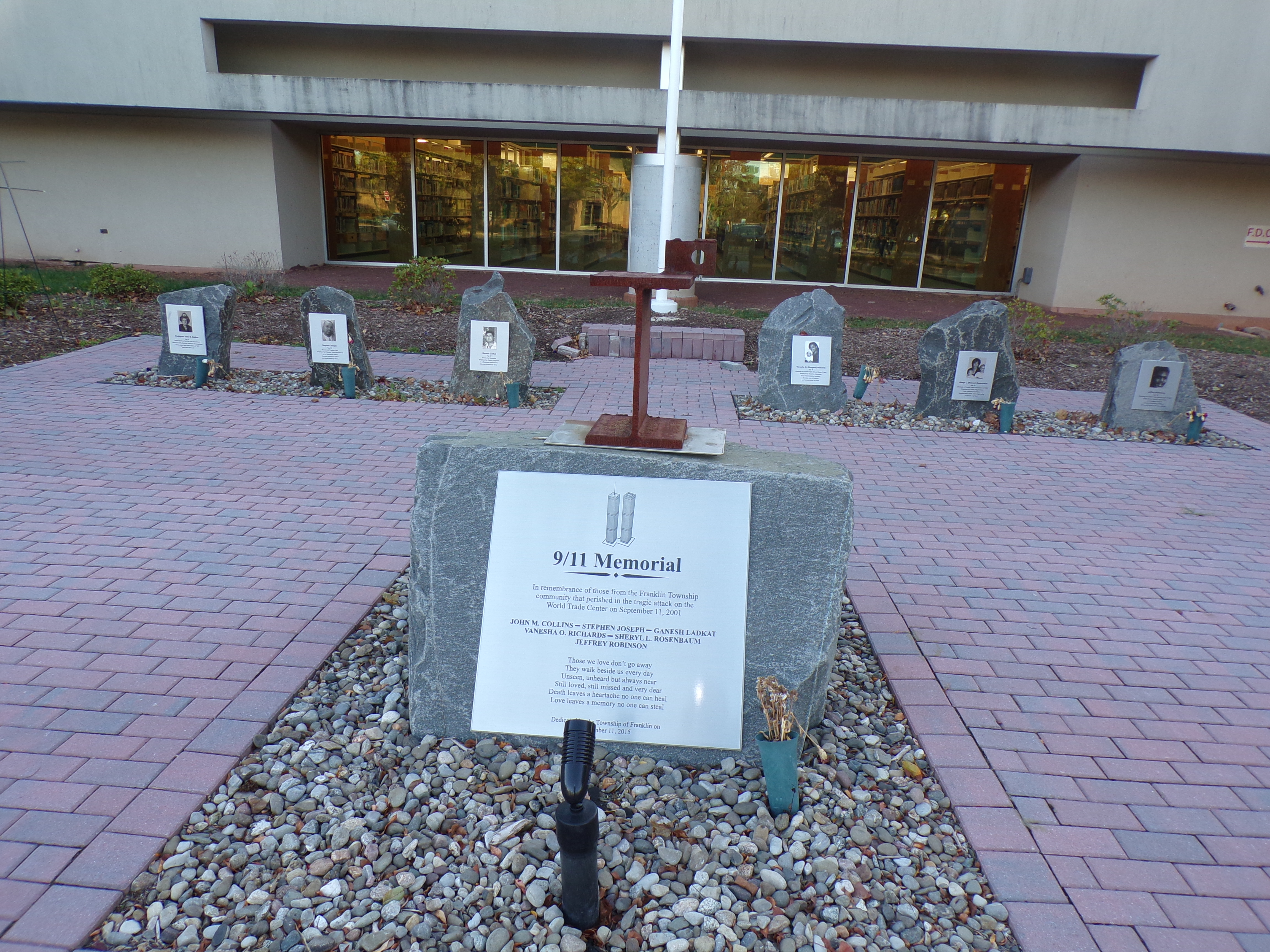 Franklin Twp.'s 9/11 memorial at the municipal complex.