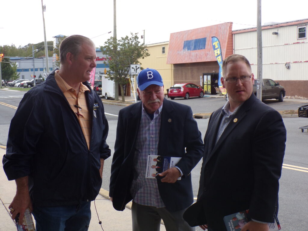 From left: Middle Twp. Committeeman Michael Clark, Land, and Andrzejczak.