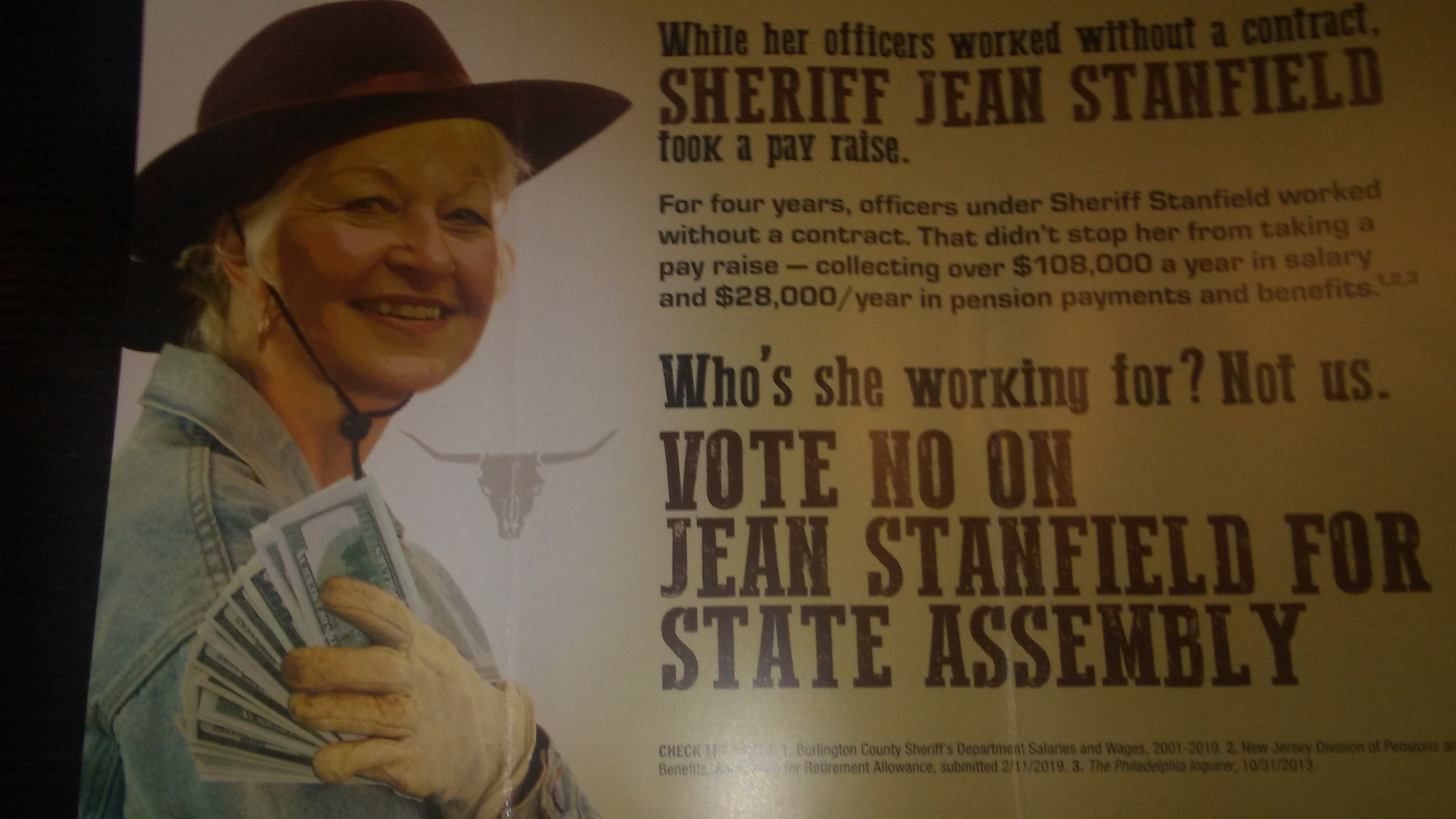 A General Majority PAC mailer against Stanfield.