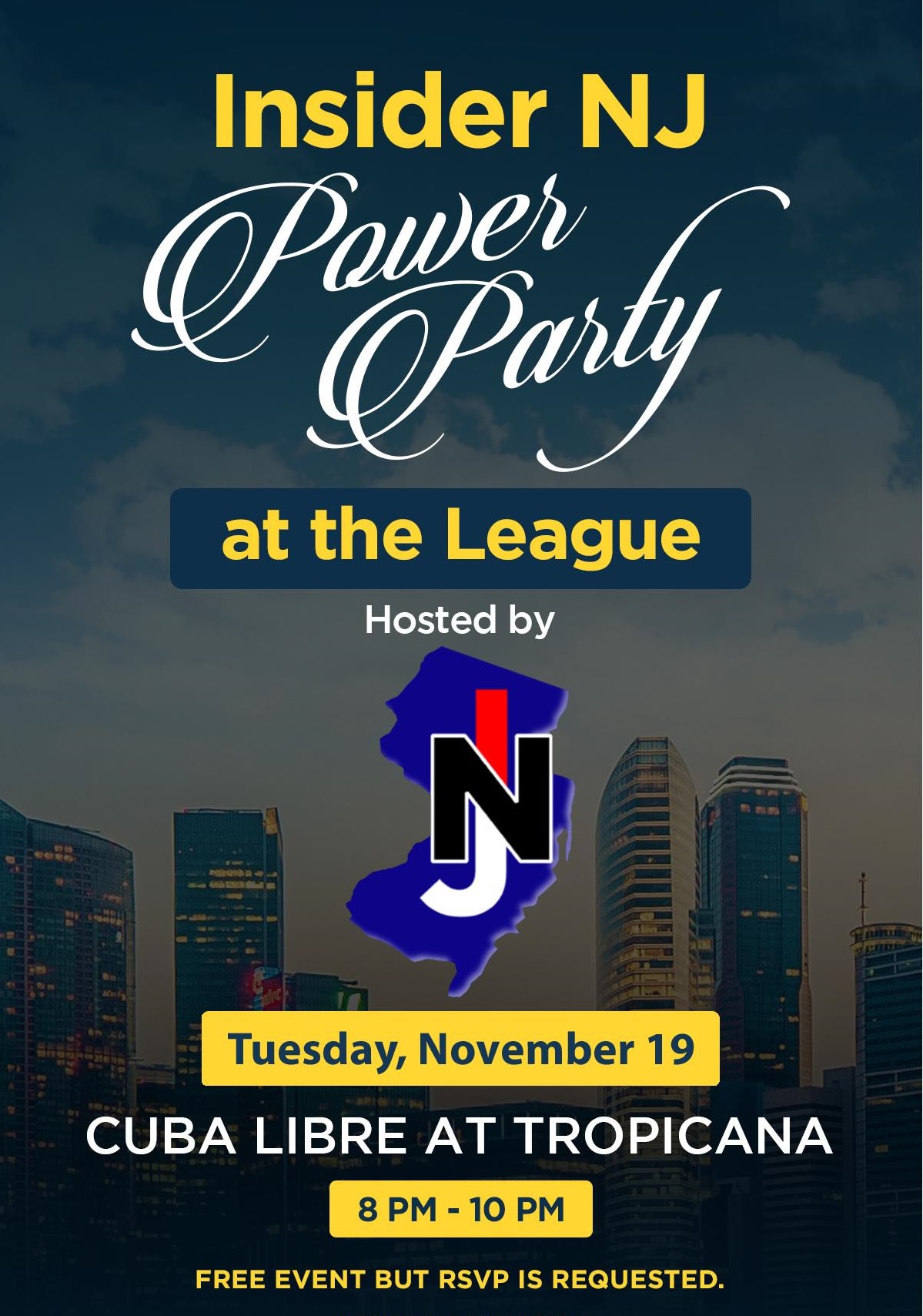 Insider NJ Power Party 3 Invitation