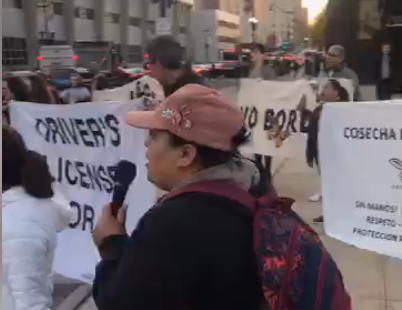 Protesters in Newark.