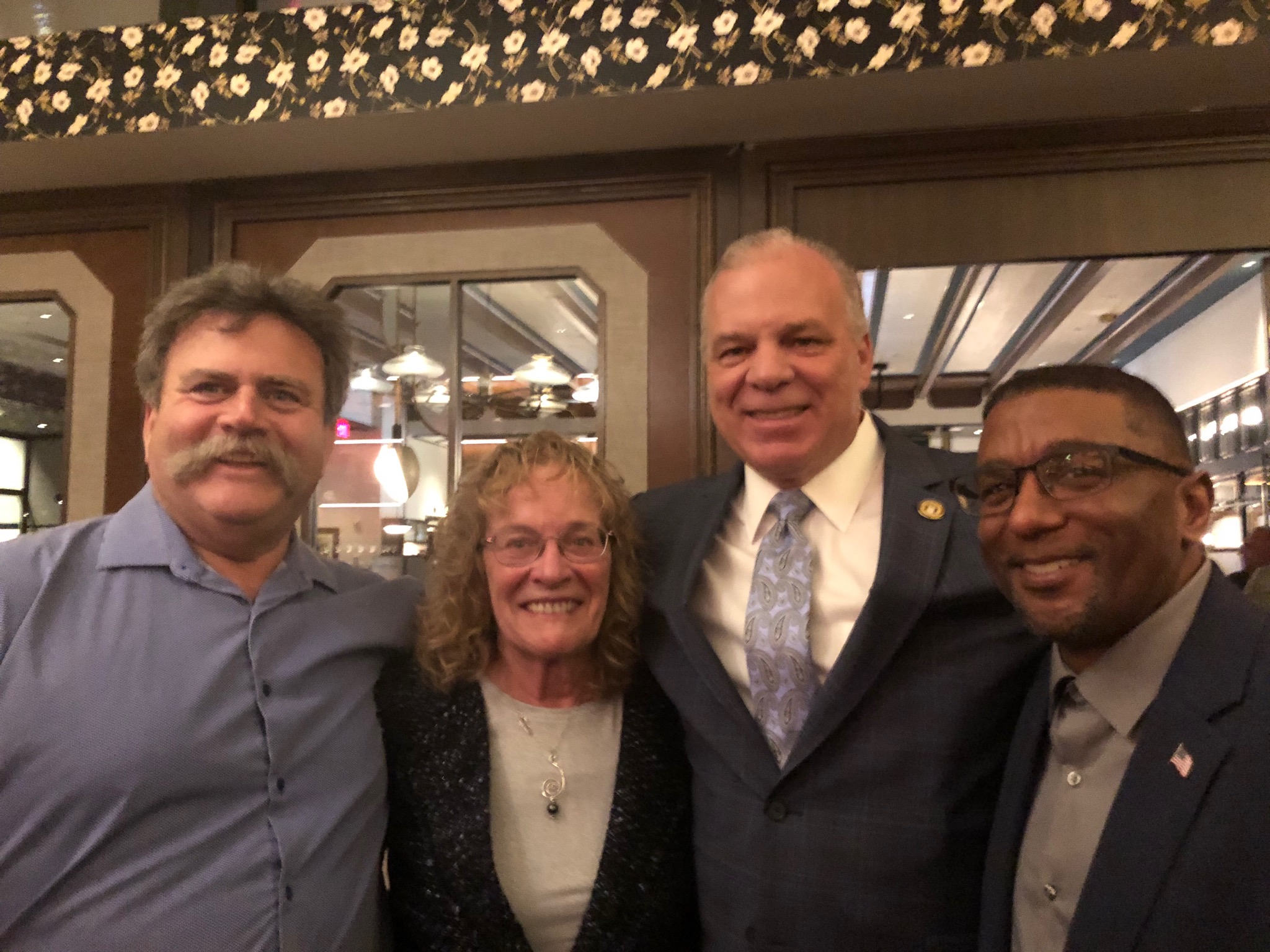 From left: Earp, Schaffer, Senate President Steve Sweeney (D-3), and Monmouth County Democratic Committee Chairman Dave Brown. 