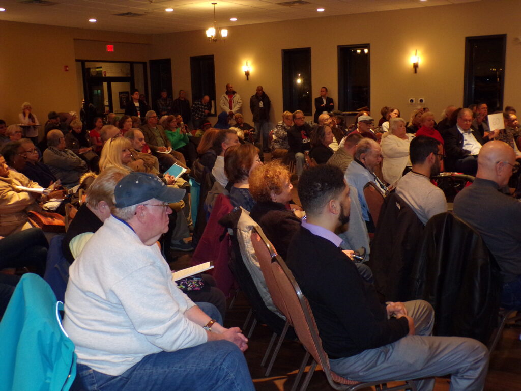 The room in the Teamsters Hall.