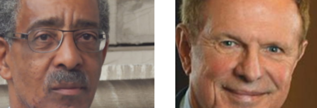 Senators on opposing sides: Ron Rice, left, and Ray Lesniak.