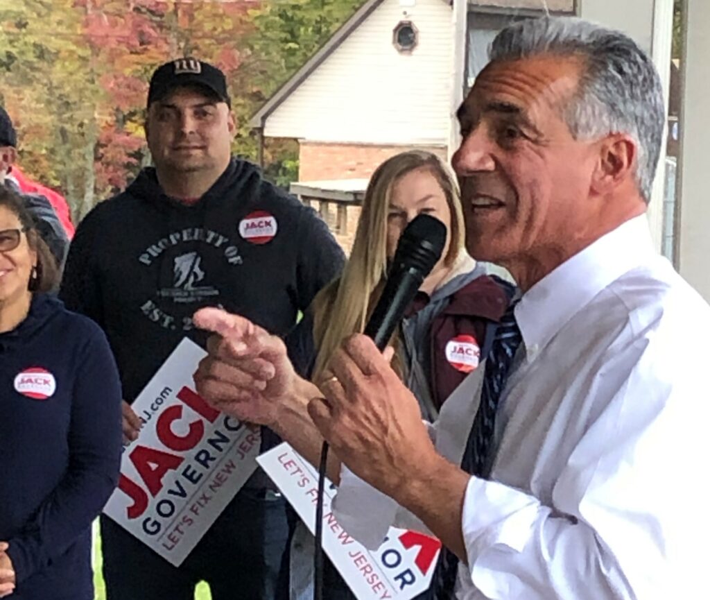 Jack Ciattarelli amid the maelstrom off early voting.