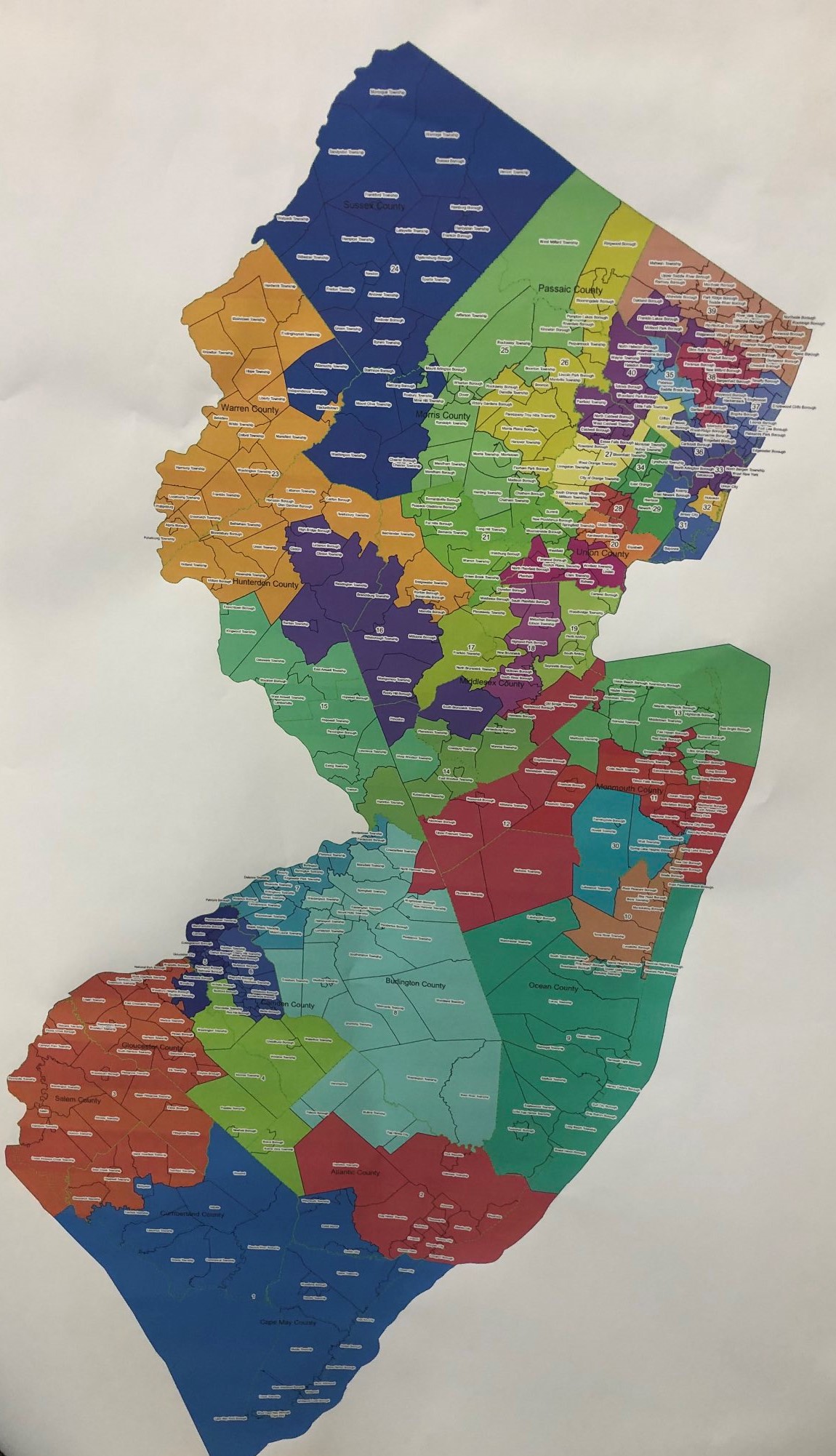 The new redistricting map.