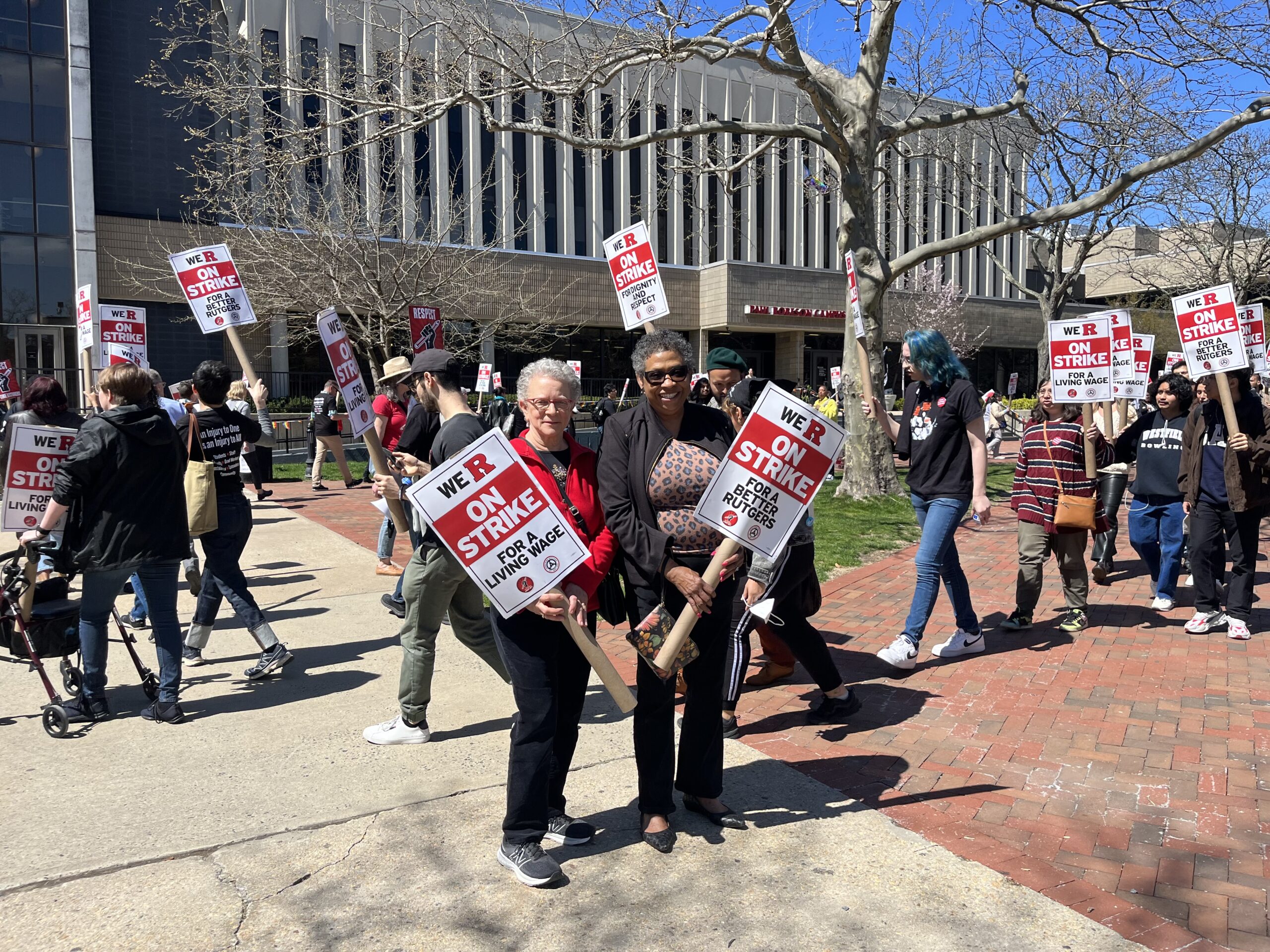 JASEY AND HALL JOIN RUTGERS NEWARK PICKET LINE Insider NJ