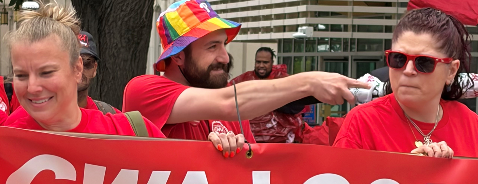 CWA Rally Takes over the Statehouse Annex Courtyard