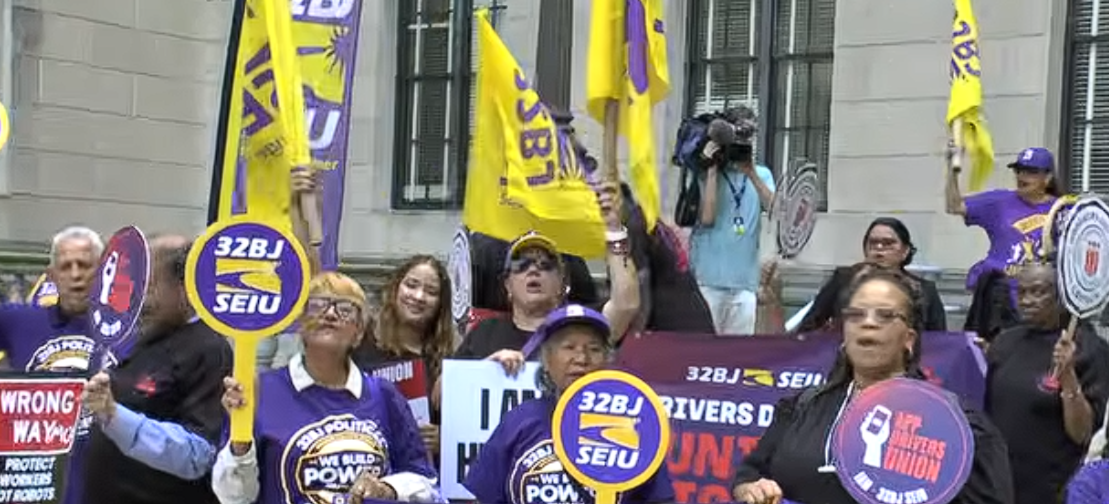 SEIU 32BJ Rallies in Trenton for Rideshare Drivers